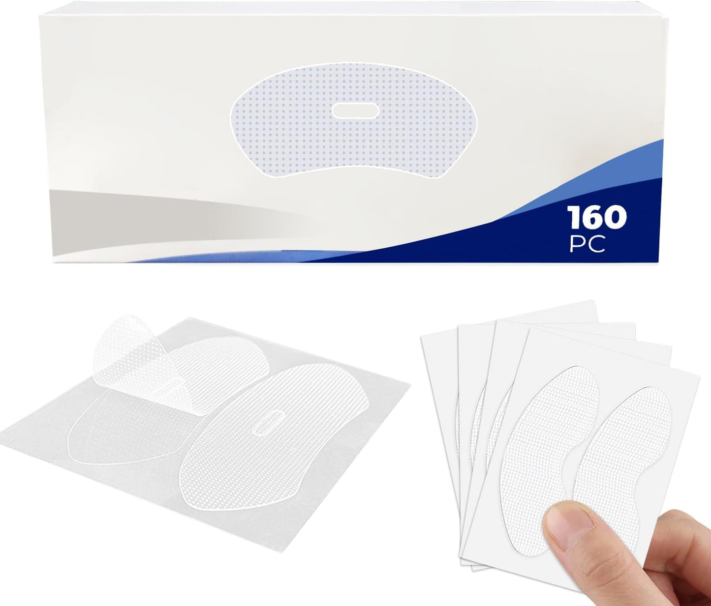 160pcs Tape for Personal,Gentle Transparent Tape,Pain Free Removal Strips,Breathable MicroporeTape